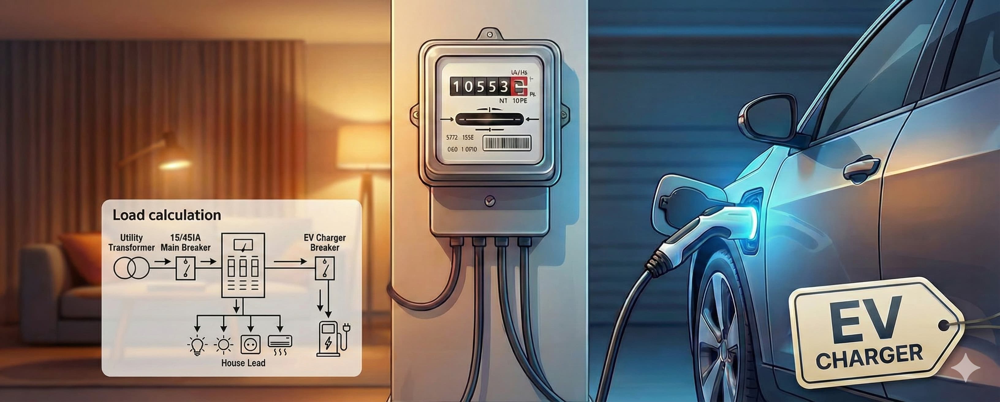 มิเตอร์ 15(45)A ติด EV Charger ได้ไหม?
