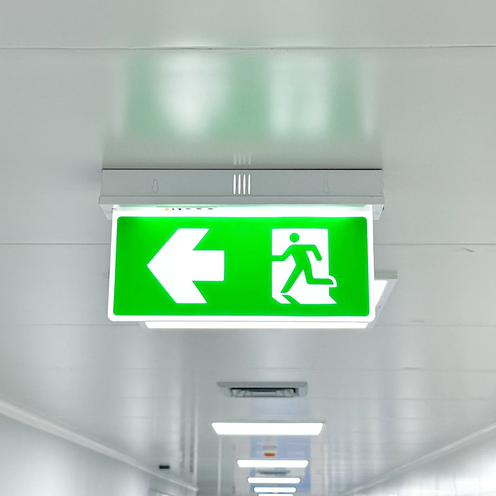 exit sign install by auintech